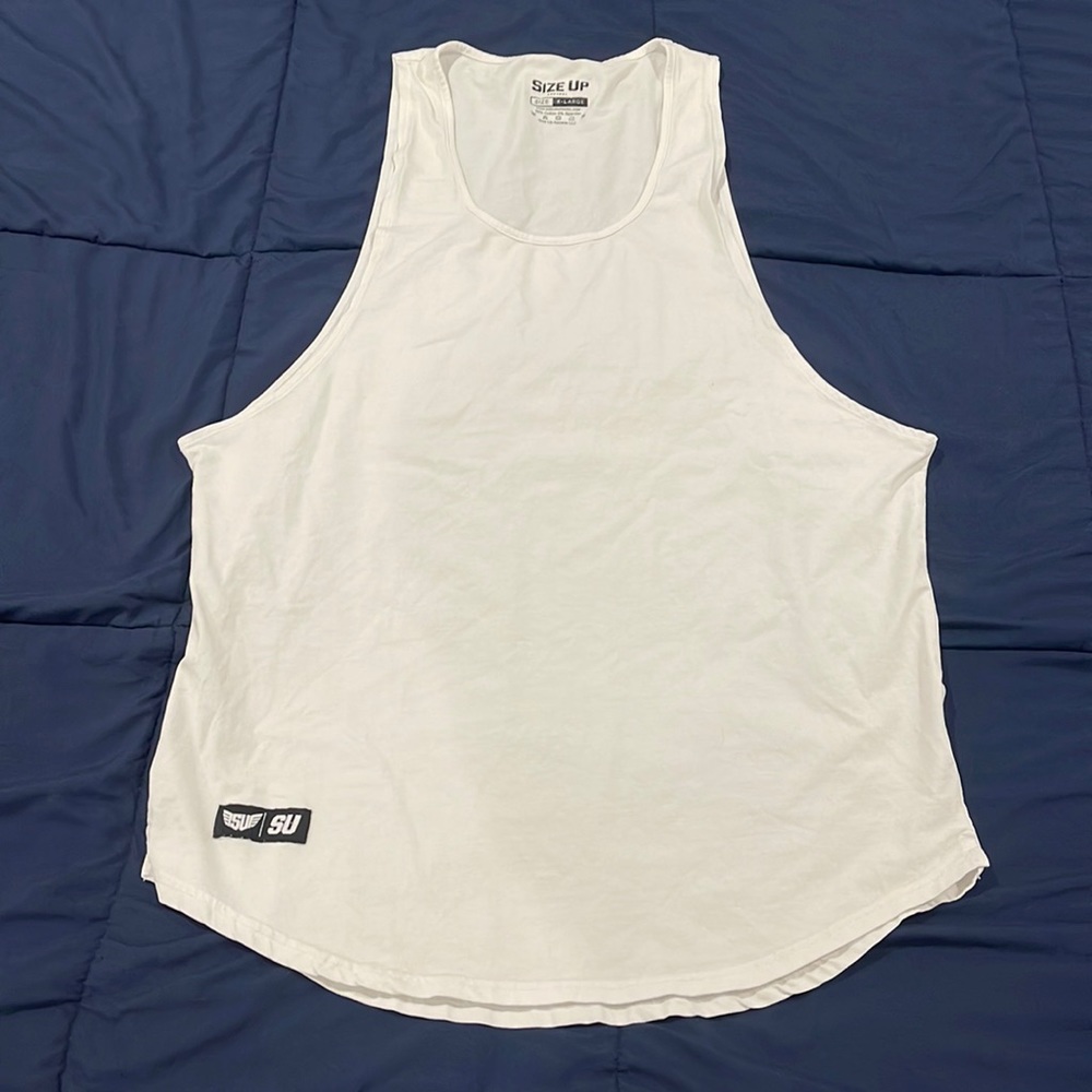 Size Up Muscle Tank Top. XL. Heavily Used to lift in. Discoloration.